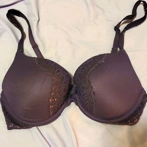 Purple push up bra